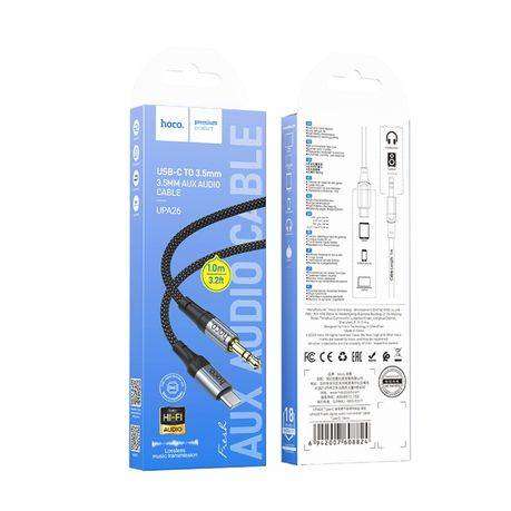 Audio Adapter Cable  3.5mm Male to USB-C Female Connection 1m  HOCO UPA26