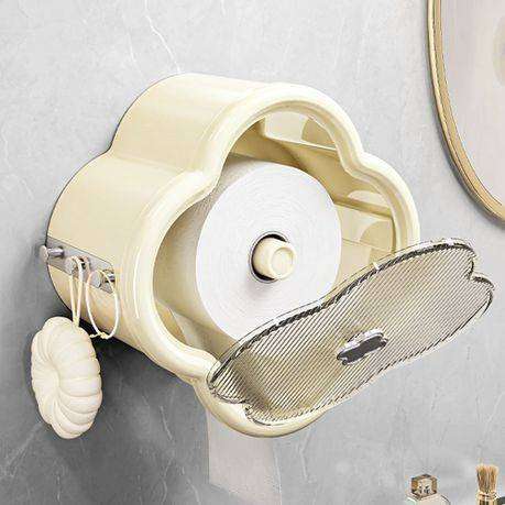 Wall Mount Waterproof Toilet Paper Holder  Roll Dispenser & Bathroom Storage