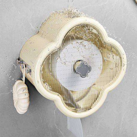 Wall Mount Waterproof Toilet Paper Holder  Roll Dispenser & Bathroom Storage