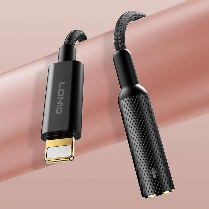 Lightning to 3.5mm Adapter 130mm-Audio Cable for Lightning Devices-LS-T90i