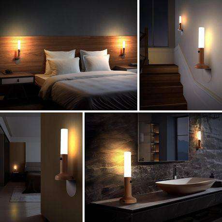 Motion Sensor Night Light - Rechargeable Magnetic LED Wall Lamp for Bedroom