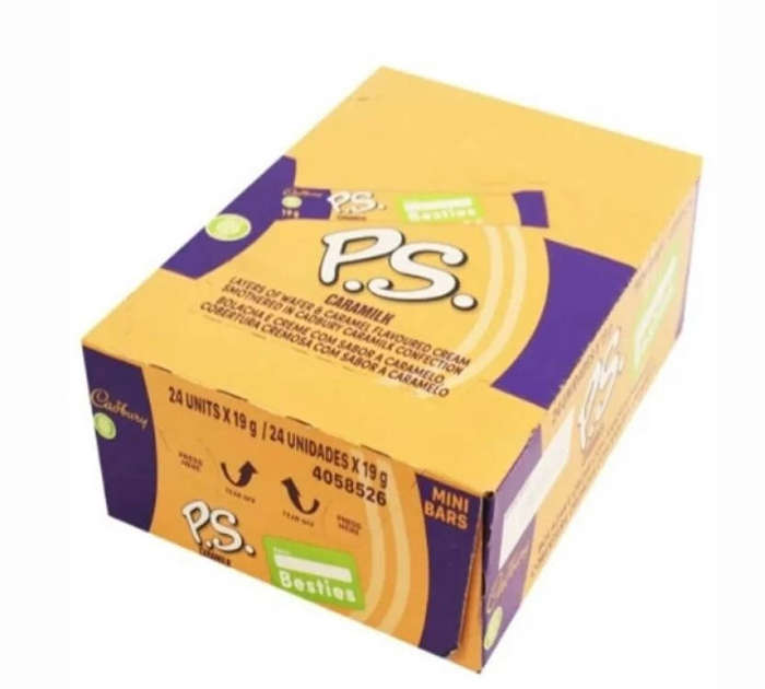 Cadbury P.S. Mini Milk Chocolate Bars  Box of 24 Units