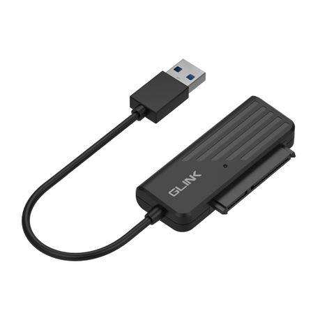 High-Speed USB 3.0 SATA Adapter  2.5" & 3.5" SSD/HDD UASP Support  GLINK GL-018