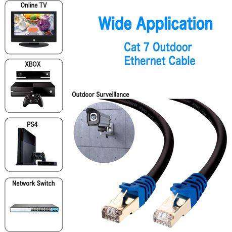 Ethernet LAN Cable -10Gbps High Speed, 600MHz Bandwidth-CAT 7-GLINK - 10 m