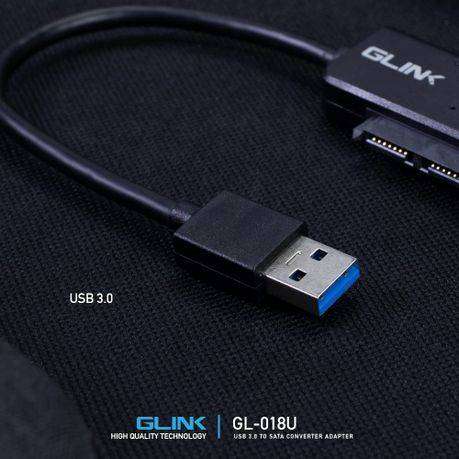 High-Speed USB 3.0 SATA Adapter  2.5" & 3.5" SSD/HDD UASP Support  GLINK GL-018