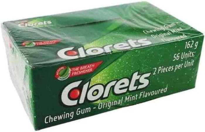 Clorets Original Mint Chewing Gum  56 Piece Fresh Breath Pack