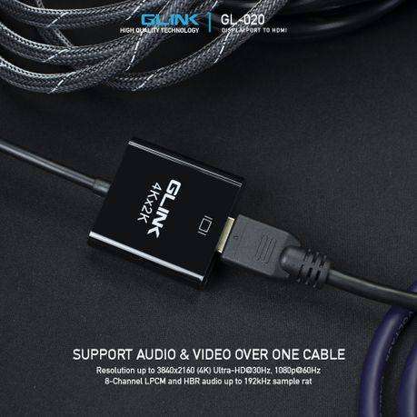 DisplayPort to HDMI Adapter  Full HD 1080p Resolution Converter  GLINK GL-020