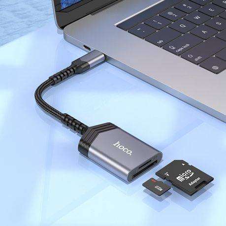High-Speed Type-C Card Reader  Dual SD & TF Slots, 2TB Support  HOCO UA25