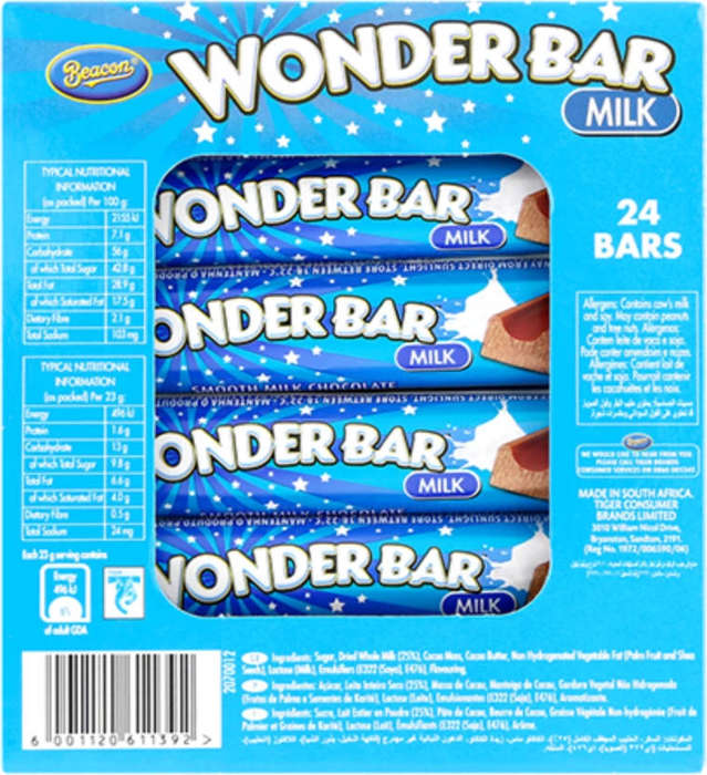 Beacon Wonder Bar Milk Chocolate  Box of 24 Bars