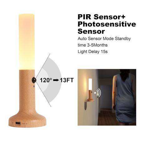 Motion Sensor Night Light - Rechargeable Magnetic LED Wall Lamp for Bedroom