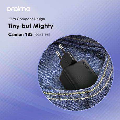 USB-C Fast Charger 18W with USB-A Port + 1m USB-A to USB-C Cable  Oraimo C-OCW-5184E