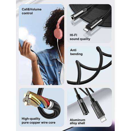 LDNIO Lightning to 3.5mm Audio Adapter  Headphone Connector LS-T80i