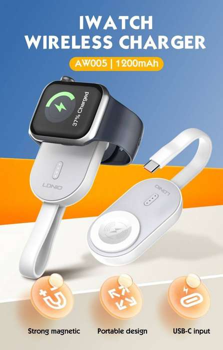 LDNIO AW005 Wireless Power Bank - 1200mAh Fast Charging for iWatch Keychain