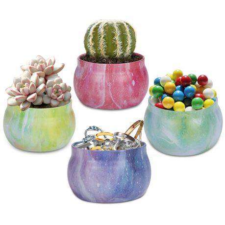 Scented Soy and Beeswax Candles - 4 Pack Gift Set in Reusable Tin Jars