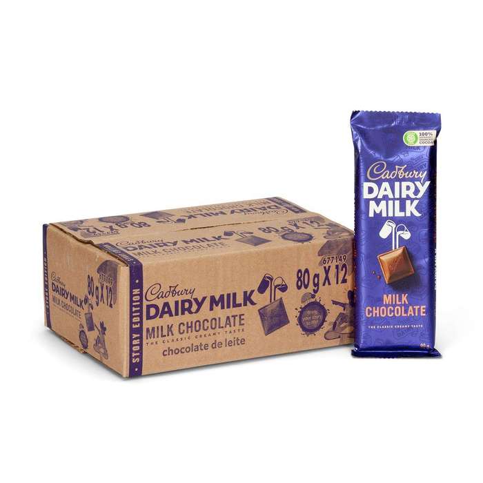 Cadbury Dairy Milk Classic Milk Chocolate  12 x 80g Bars