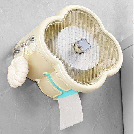 Wall Mount Waterproof Toilet Paper Holder  Roll Dispenser & Bathroom Storage