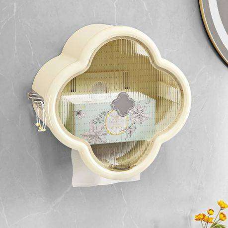 Wall Mount Waterproof Toilet Paper Holder  Roll Dispenser & Bathroom Storage