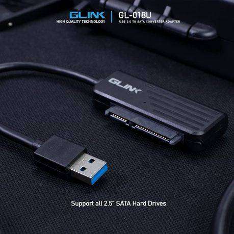 High-Speed USB 3.0 SATA Adapter  2.5" & 3.5" SSD/HDD UASP Support  GLINK GL-018