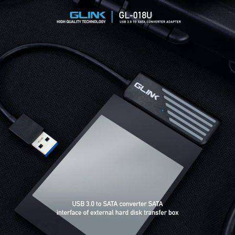 High-Speed USB 3.0 SATA Adapter  2.5" & 3.5" SSD/HDD UASP Support  GLINK GL-018