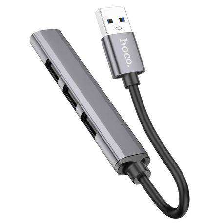 4-in-1 USB Hub  High-Speed Adapter with 1 USB 3.0 & 3 USB 2.0 Ports  HOCO HB2