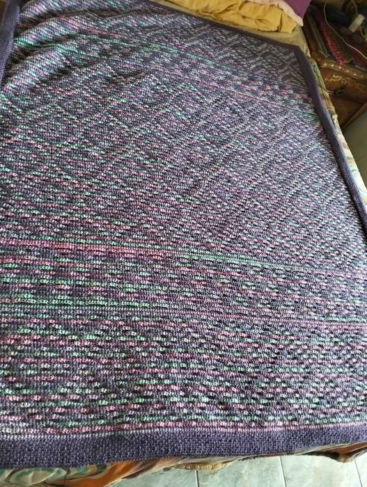 Crochet Blanket 158cm x 123cm (Acrylic) Purple