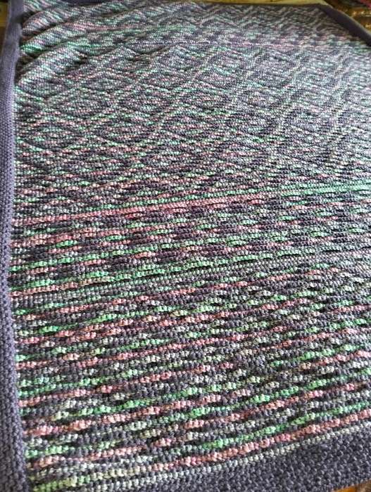 Crochet Blanket 158cm x 123cm (Acrylic) Purple
