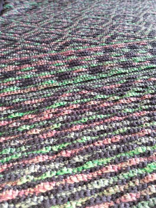 Crochet Blanket 158cm x 123cm (Acrylic) Purple