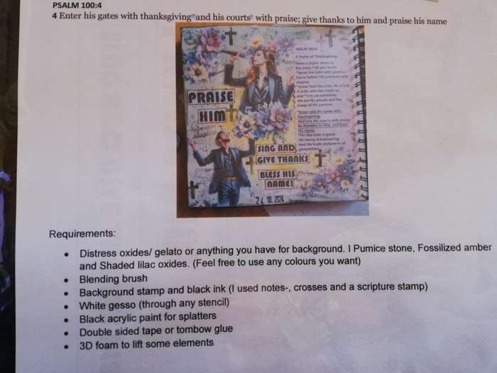 Bible Journal Page Kit (Psalm 100:4)