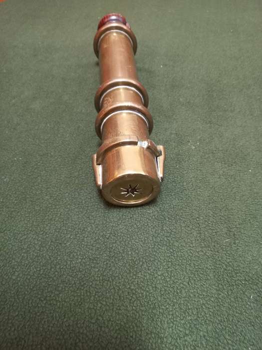 Antique brass and wood cake decorator