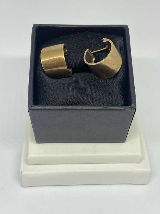 Vintage 9ct Gold Huggie Earrings  3.72g