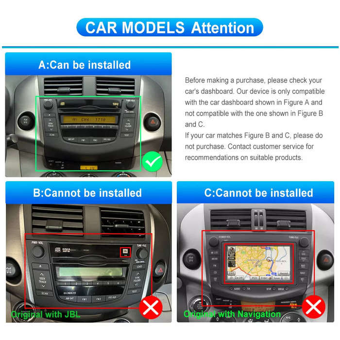 Toyota RAV4 2005-2013 XA30 Premium 9" QLED Android Head Unit, DSP, 4GB 64GB