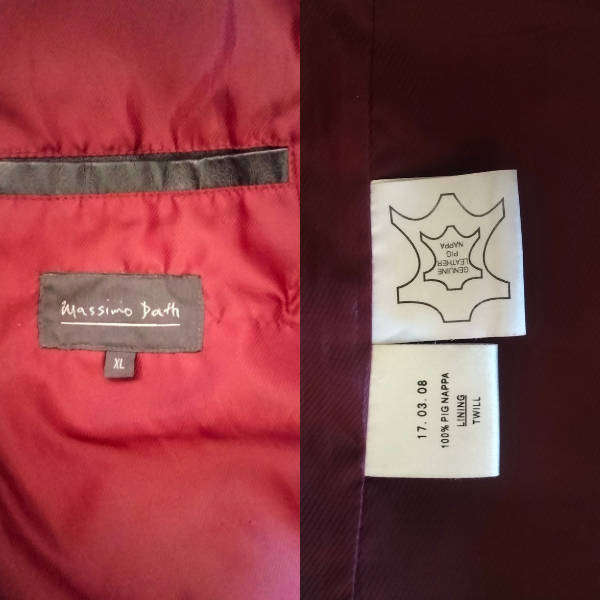 Mens Genuine Leather Overcoat XL  Like New
