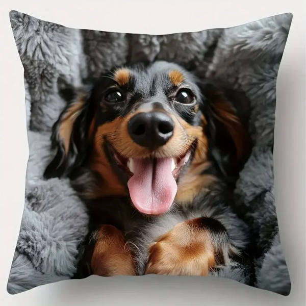 Dachshund Scatter Cushion Covers | Set of 4 | 45x45cm Dog Lover Home Décor