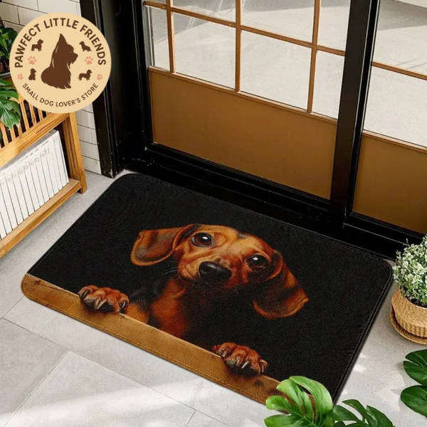 Cute Dachshund Doormat | Skid-Proof, Memory Foam, Machine Washable (40x60cm)