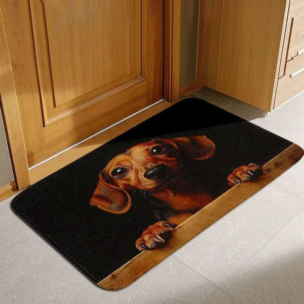 Cute Dachshund Doormat | Skid-Proof, Memory Foam, Machine Washable (40x60cm)