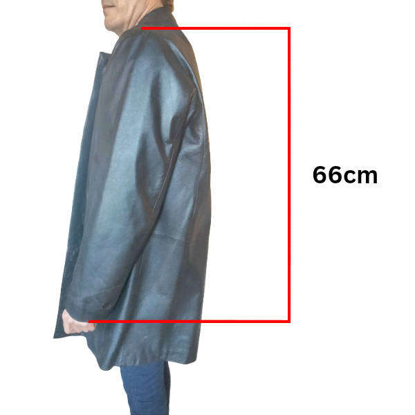 Mens Soft Genuine Leather Overcoat | XL | Like New