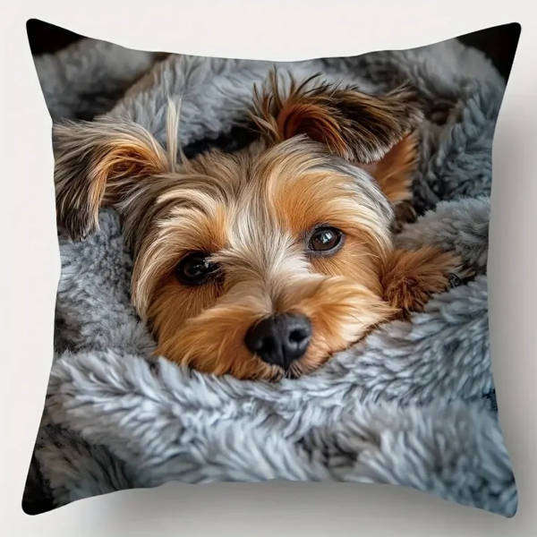 Yorkie Scatter Cushion Covers | Set of 4 | 45x45cm Dog Lover Home Décor