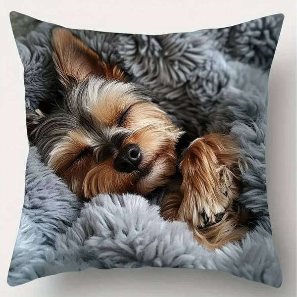 Yorkie Scatter Cushion Covers | Set of 4 | 45x45cm Dog Lover Home Décor