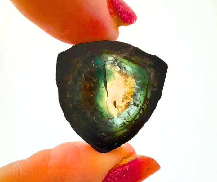 Watermelon Tourmaline Slice