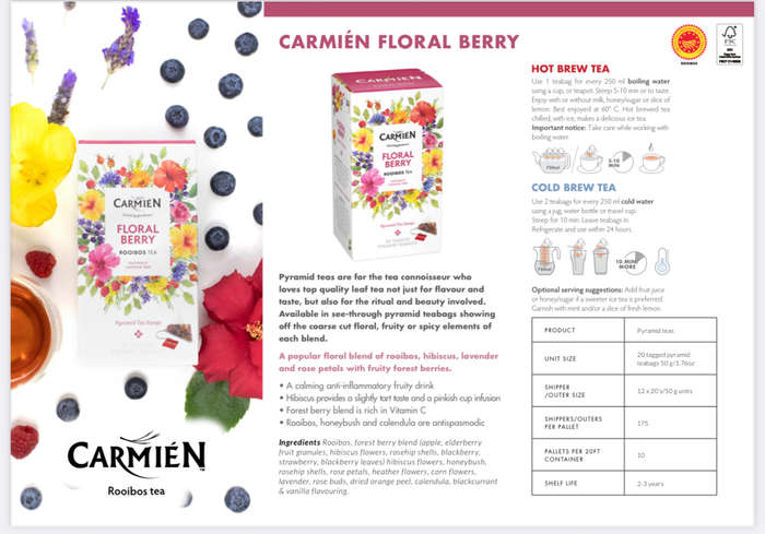 Carmien: Floral Berry Rooibos tea