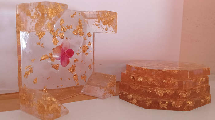 Hexagon Coaster and holder