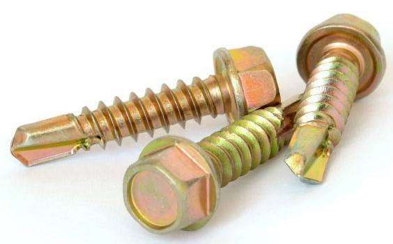 12mmx100mm Tek Screw Drill Point Yellow Chromated (100 piece packet)