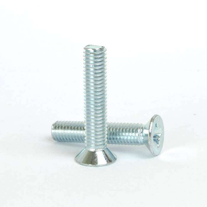 3mmx12mm Countersunk Pozi Machine Screw Zinc plated (25 piece per packet)