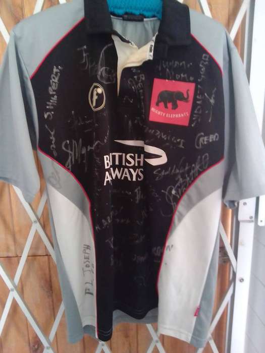 Mighty Elephants Rugby Jersey Signed by Team Rare Collectible