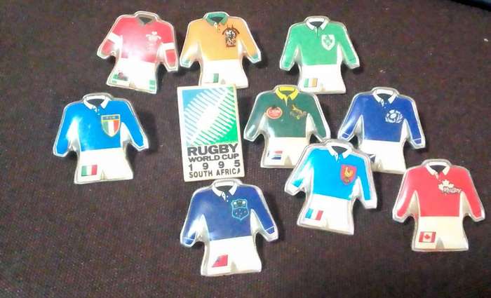 Rugby World Cup 1995 South Africa enamel pin badges
