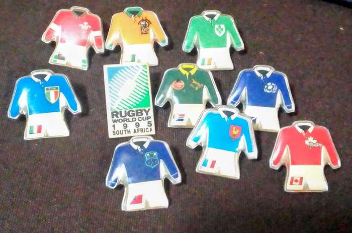 Rugby World Cup 1995 South Africa enamel pin badges