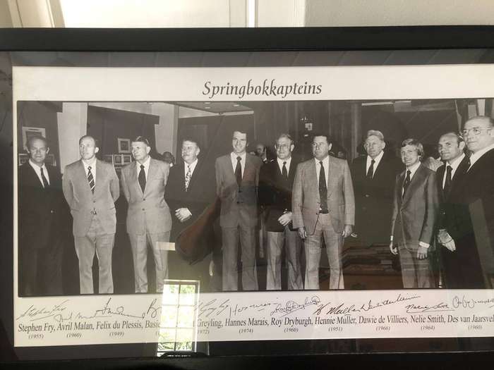 Original Rare Springbok Rugby Captains  Signed Framed Photograph