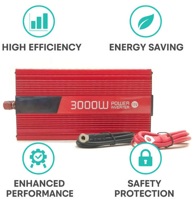 3000W Power Inverter  12V DC to 220V AC Converter
