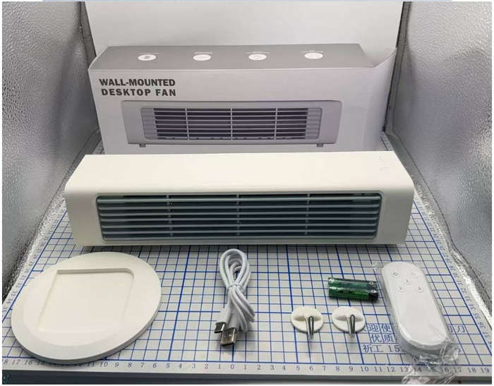 Wall-Mounted & Desktop Fan with Remote Control  USB Powered, Quiet Cooling, 3 Speed Modes