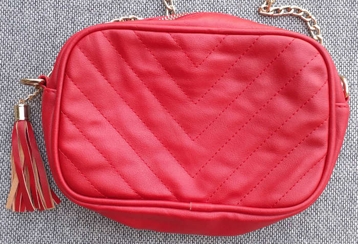Red Quilted Crossbody Bag